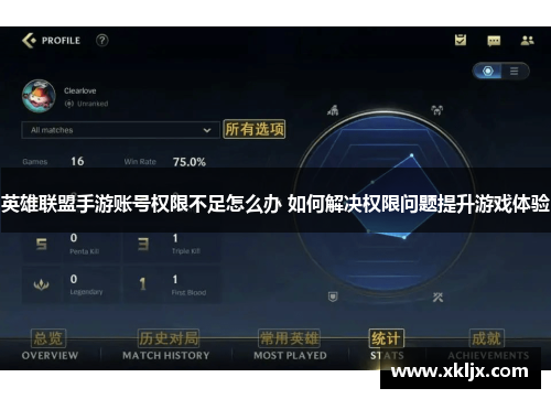英雄联盟手游账号权限不足怎么办 如何解决权限问题提升游戏体验